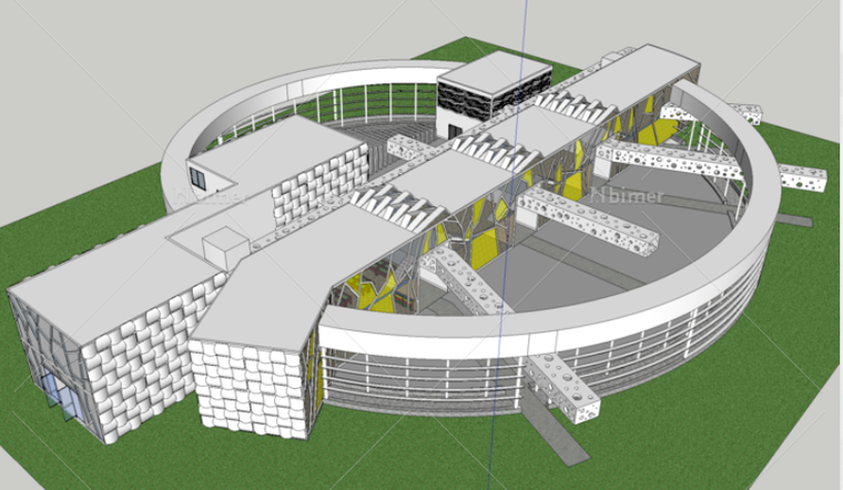 幼儿园概念方案SketchUp模型1