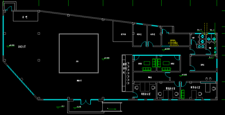 高档售楼部效果图资料下载-某售楼部一套完整的建筑结构以及效果图