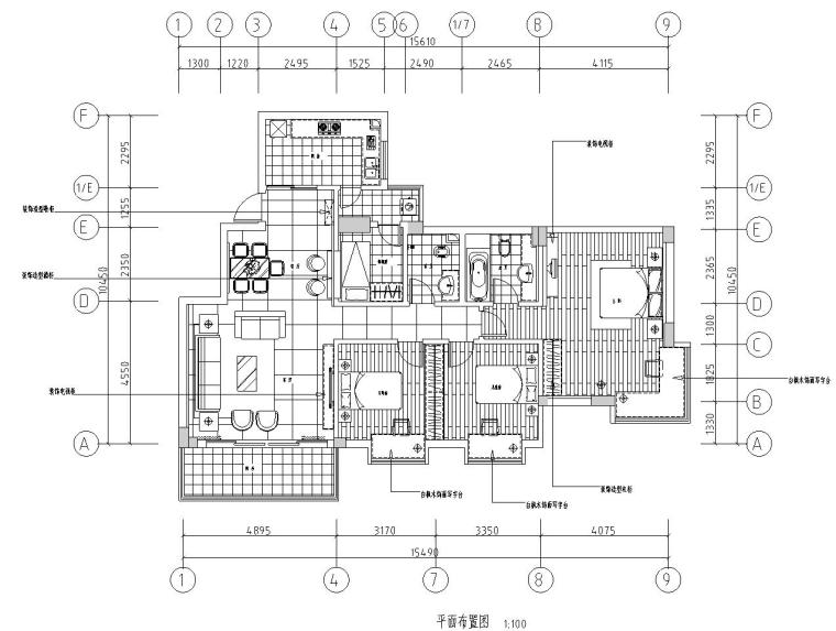 韩式田园风格装修效果图资料下载-米黄现代风格风格施工图（附效果图）