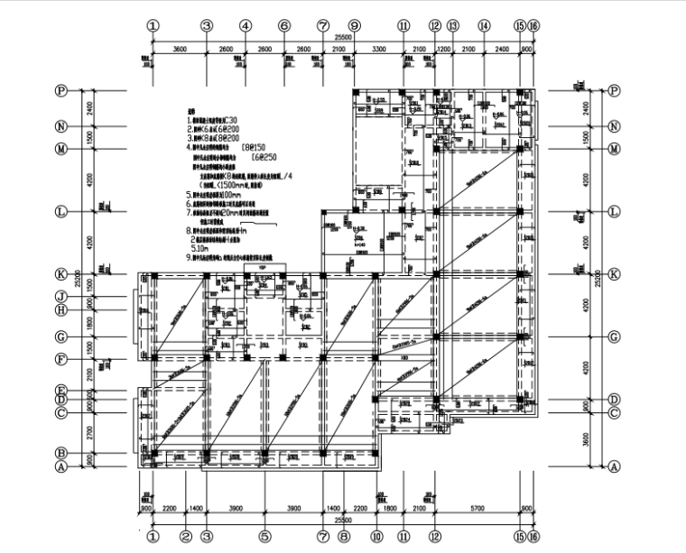 17层办公楼施工横道图资料下载-五层框架结构办公楼结构施工图（CAD，17张）