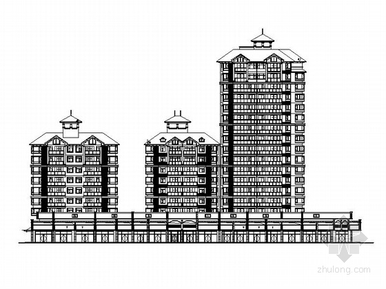 江西省建筑设计院资料下载-[江西]新古典风格十七层住宅建筑施工图（2015年图纸 甲级设计院）