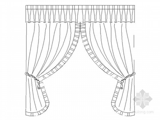 不同类型窗帘样式cad图块