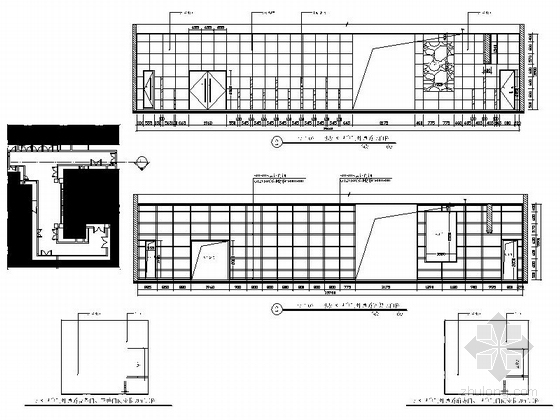 [福建]城市核心地段大型现代商场室内装修施工图（含效果及实景图）卫生间外通道立面图