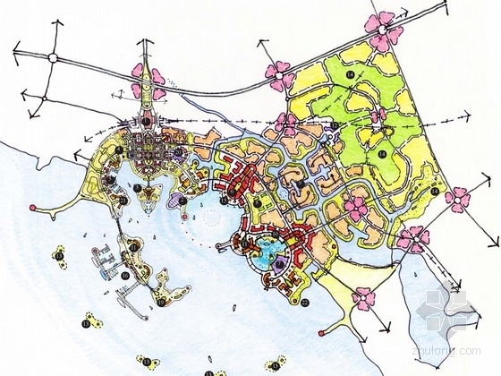 国外旅游营地概念设计资料下载-[海口]豪华现代旅游区景观概念设计方案