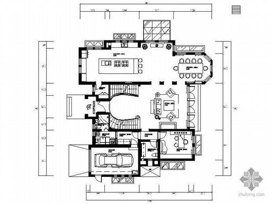 二层别墅设计图带围墙资料下载-某二层别墅设计施工图