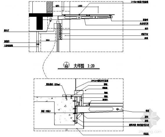 方管与方管节点连接资料下载-铝方管施工大样图7