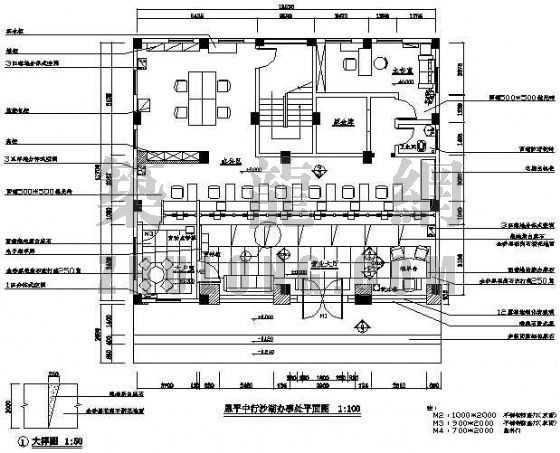 日本世邦魏理仕办事处资料下载-沙湖办事处装饰施工图