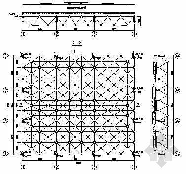 工程结构施工图图纸资料下载-某网架结构施工图纸