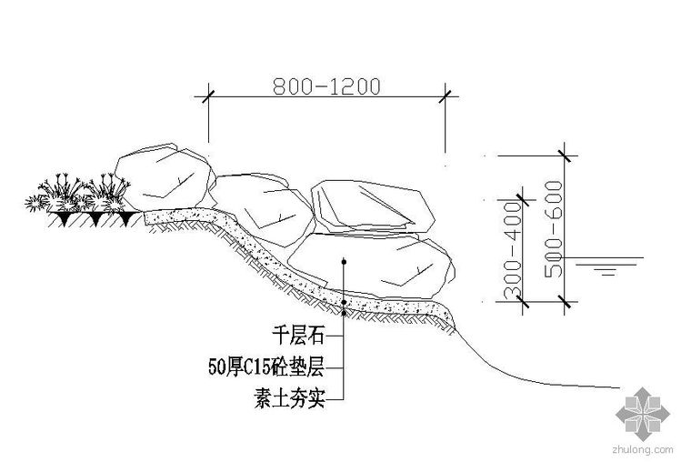 道路隔离护栏做法资料下载-护栏驳岸做法大样