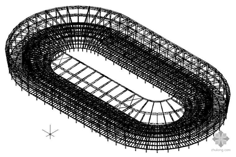 大型体育馆结构设计资料下载-某国家大型体育馆结构三维模型
