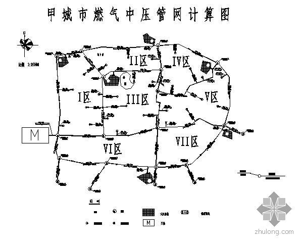 天然气管网施工图资料下载-甲城天然气管网规划设计