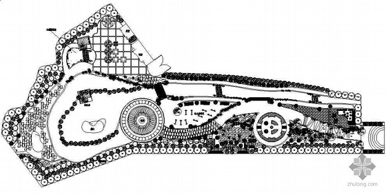 公园植物配置图cad资料下载-某公园景观植物配置平面图