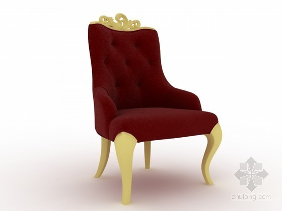 麻将3d模型资料下载-宝洋欧式椅