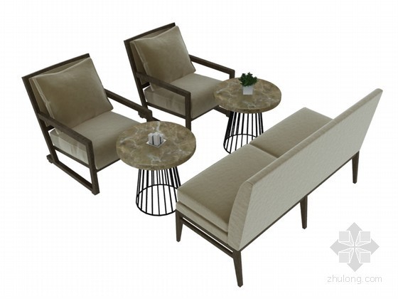 休闲椅子沙发资料下载-休闲沙发椅子3D模型下载
