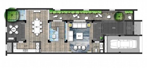 别墅装潢CAD图资料下载-[安徽]名师设计新中式风格度假村别墅室内设计方案