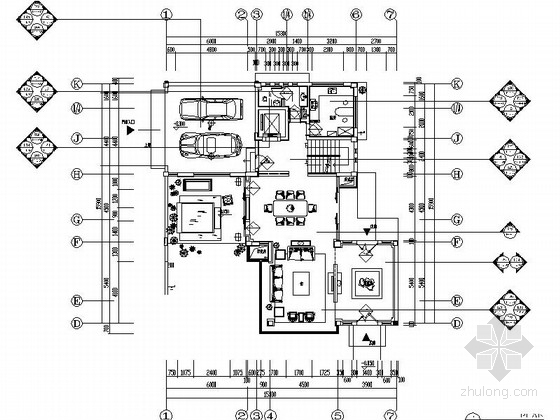 三层别墅电梯设计图资料下载-[四川]新中式三层别墅室内装修设计施工图（含效果）