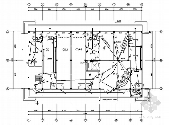 24米梯形钢屋架图资料下载-五层厂房强弱电施工图