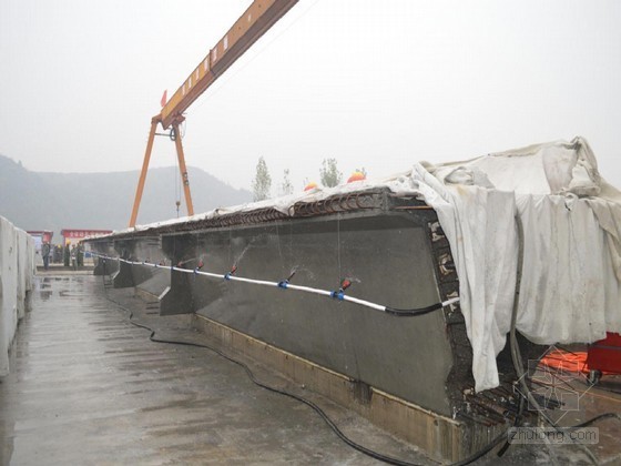 混凝土养护喷淋资料下载-桥梁工程预制梁自动喷淋养生施工工法