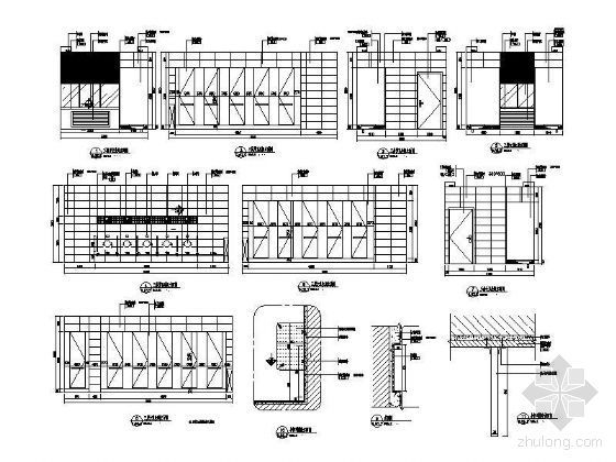 公共卫生间建筑施工详图资料下载-公共卫生间立面详图