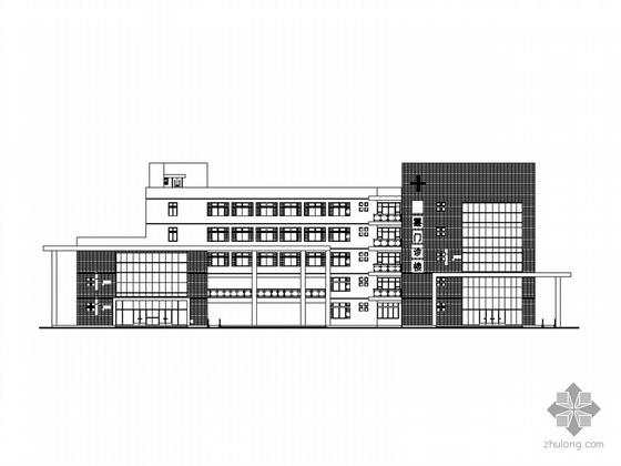 治疗室立面图资料下载-[无锡]某五层卫生服务中心建筑施工图