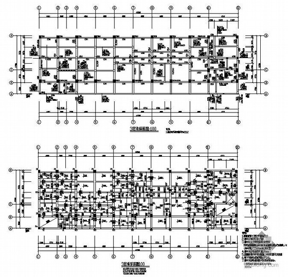 6层框架结构全套资料下载-某6层框架结构办公楼全套结构图
