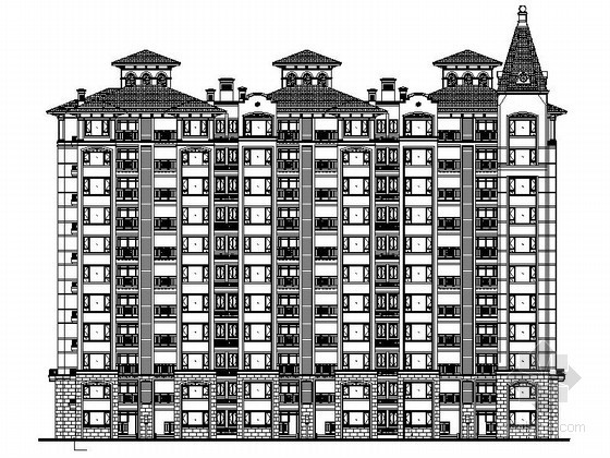 十一层住宅建筑平面图资料下载-[济宁]某十一层三连板住宅建筑施工图