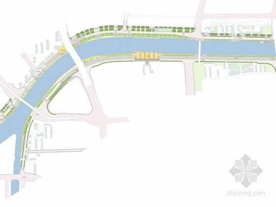 某小区滨水园林景观效果图资料下载-[天津]某滨水河岸局部景观初步设计方案
