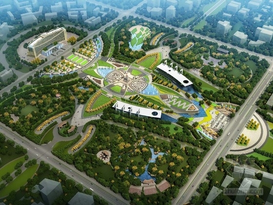 河北城市设计资料下载-[河北]开放式城市中央公园景观规划设计方案