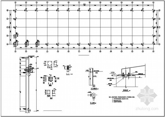 厂房排架柱设计资料下载-某厂房排架柱构造详图