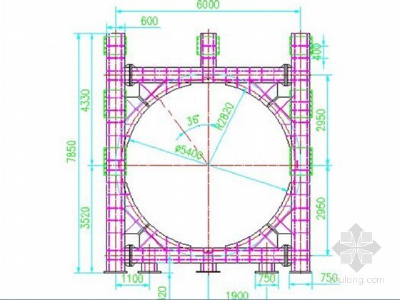 隧道反力架CAD资料下载-盾构施工反力架验算报告