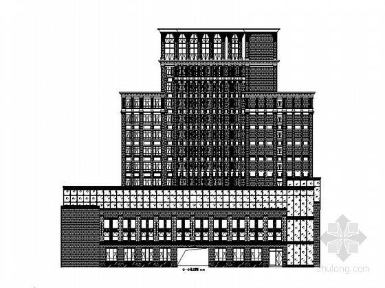 古典门窗cad资料下载-[山东]新古典风格十二层酒店建筑施工图（知名设计院）