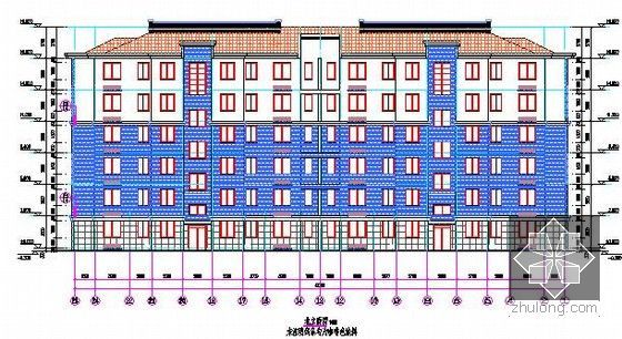 [安徽]大型住宅小区项目建筑安装工程预算书(含全套施工图纸100余张)-立面图