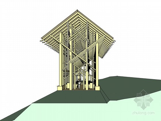瓜达卢佩大教堂建筑模型资料下载-索恩克朗教堂SketchUp建筑模型