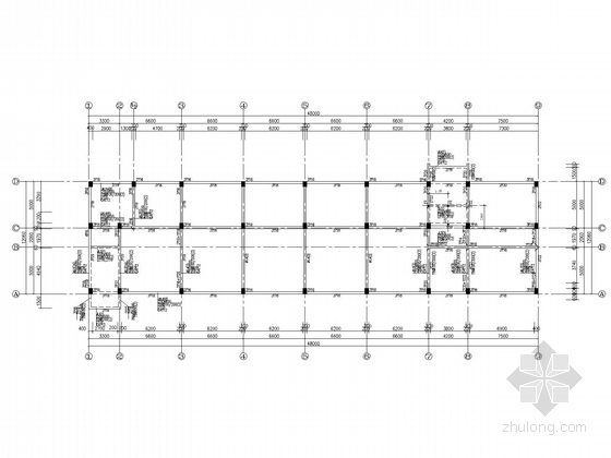 4层框架实验楼结构施工图(桩基础)-基础梁钢筋图