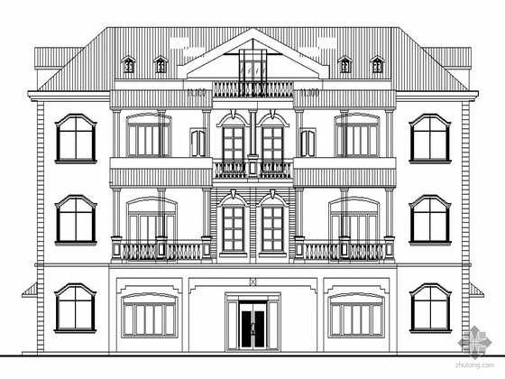 别墅建施结施资料下载-[东田镇]某三层私宅别墅建筑施工图