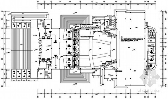 某剧院多联机空调系统设计-一层空调平面图 