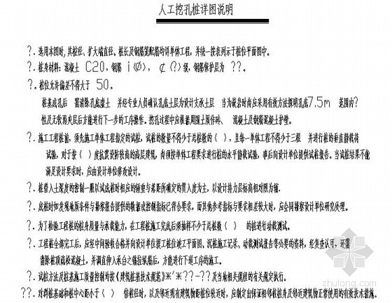 人工挖孔桩护壁配筋图资料下载-人工挖孔桩节点构造详图