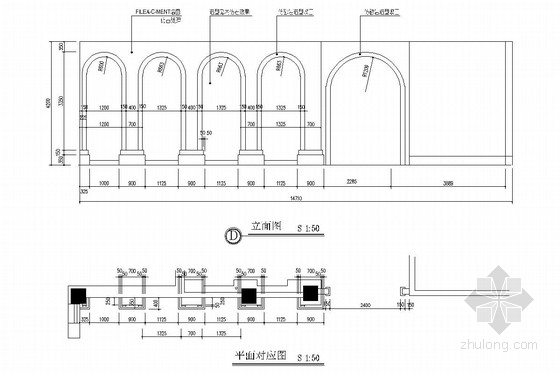 [大连]黄金海岸奇幻城堡旅游度假主题公园施工图（含实景图） 餐厅立面图 