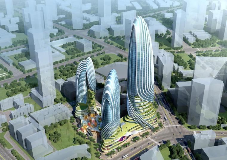 城市微建筑资料下载-[四川]超高层曲线形造型城市综合体建筑设计方案文本