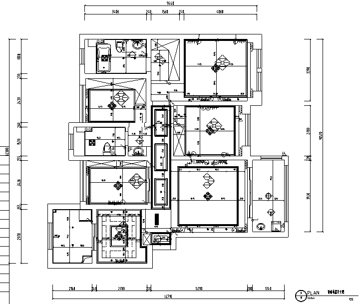 门厅玄关设计效果图资料下载-[江苏]美式风格别墅设计施工图（附效果图）