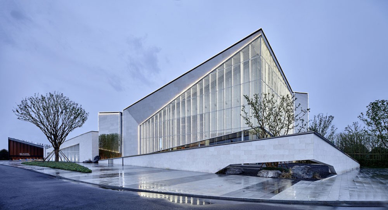 中式坡屋顶结构资料下载-新徽派艺术博物馆