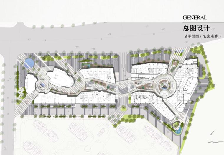 海尔商业街居住区景观方案设计PDF（156页）-总平面图（包含走廊）