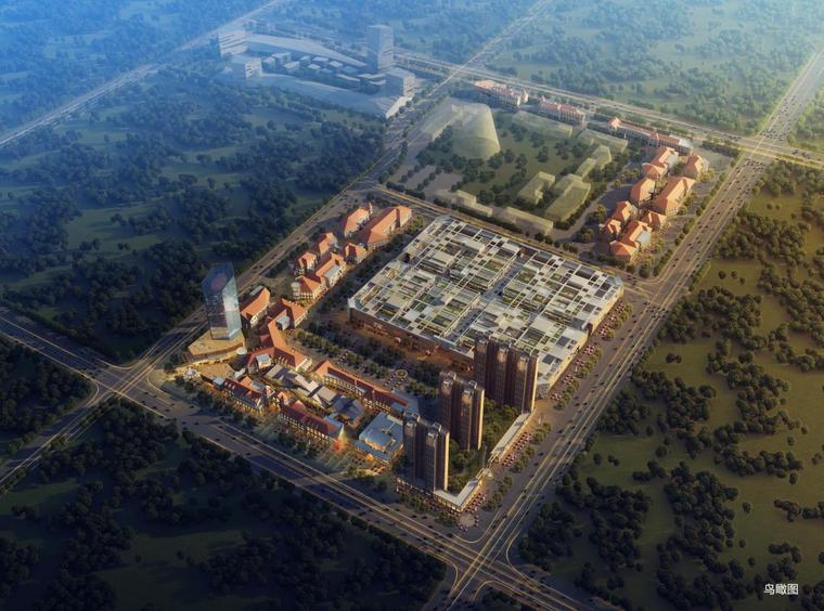 建筑高层文本资料下载-[山东]高层多种风格商业综合体建筑设计方案文本