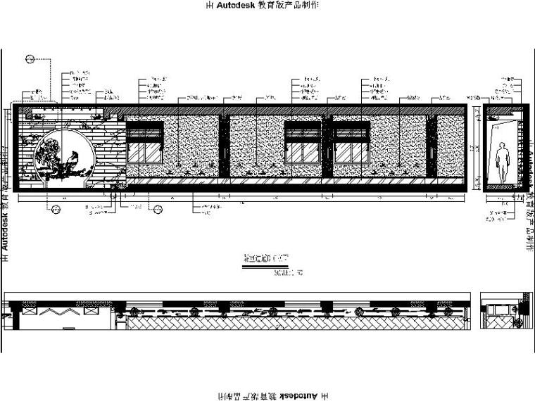 [福州]休闲娱乐音乐会所设计施工图（含效果图）-休闲娱乐音乐会所设计立面图