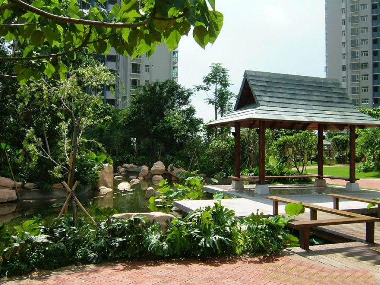 弧形园路资料下载-深圳海月花园住宅景观