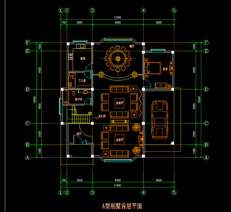 三套别墅建筑施工图