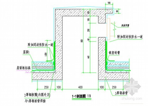 墙顶收口图资料下载-[重庆]剪力墙结构商住楼工程屋面工程施工方案