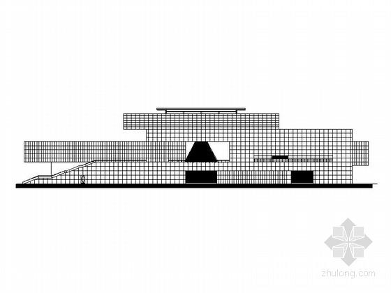 服务中心办公楼建筑施工图资料下载-[河南]五层现代风格大型旅游服务中心建筑施工图（知名设计院）