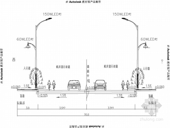 街道立面图CAD资料下载-一块板形式城市支路照明工程施工图（12张）