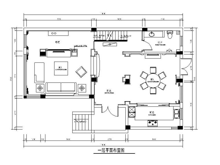 带夹层联排别墅cad资料下载-[江苏]欧式风格联排别墅样板房设计CAD施工图（含效果图）